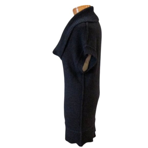 VINCE Alpaca Women Wool Cashmere Blend Cowl Neck Short Sleeve Sweater Gray L - Picture 8 of 16